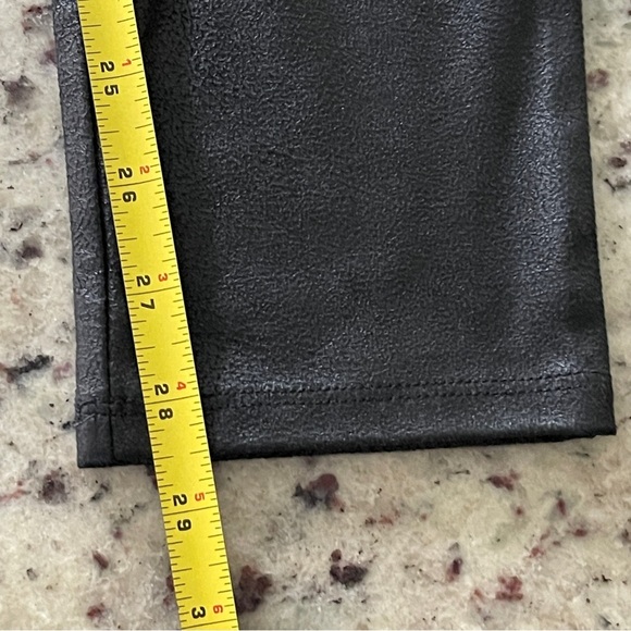 Mud Pie Black Skinny Pants Faux Leather Size Small 'Lollie' Leggings Moto Finch - Picture 8 of 8